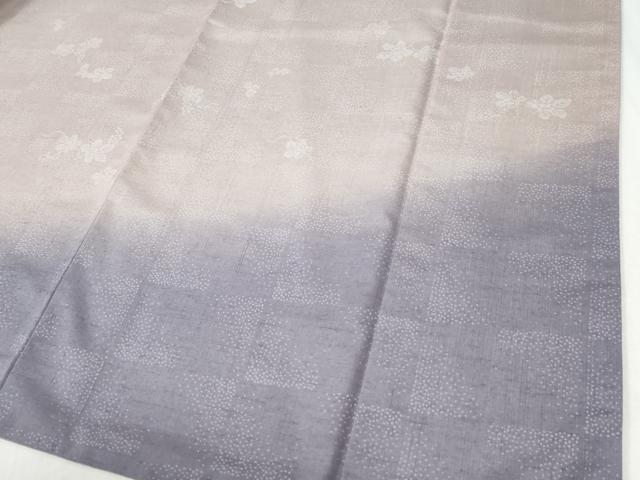 平和屋着物●訪問着　紬地　葡萄蔦の葉文　正絹　逸品　CABG0637yc