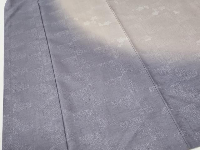 平和屋着物●訪問着　紬地　葡萄蔦の葉文　正絹　逸品　CABG0637yc