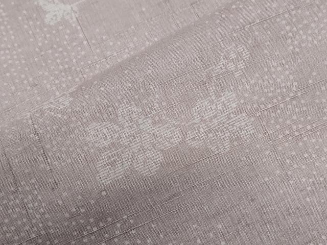 平和屋着物●訪問着　紬地　葡萄蔦の葉文　正絹　逸品　CABG0637yc