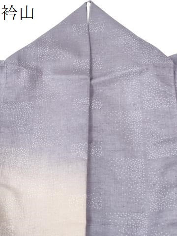 平和屋着物●訪問着　紬地　葡萄蔦の葉文　正絹　逸品　CABG0637yc