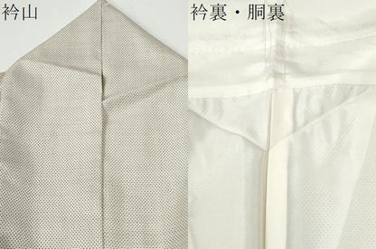 平和屋着物●訪問着　本場大島紬　白大島　一元絣　花唐草丸文　正絹　逸品　CABG0643yc