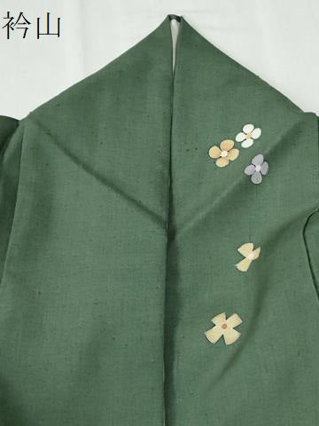平和屋着物●訪問着　紬地　作家物　舞花文　正絹　逸品　CABG0647yc