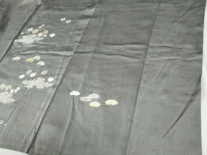 平和屋着物●訪問着　絞り　刺繍　笹梅文　金彩　正絹　逸品　CABG0654yc