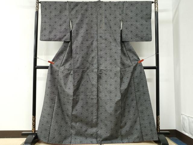 平和屋着物●本場大島紬　7マルキ　麻の葉文様　正絹　逸品　CABG0656yc