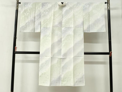 平和屋着物●長襦袢　袷　雪輪枝花地紋　暈し染め　正絹　逸品　CABG0661yc