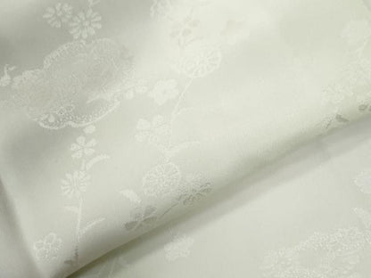 平和屋着物●長襦袢　袷　雪輪枝花地紋　暈し染め　正絹　逸品　CABG0661yc