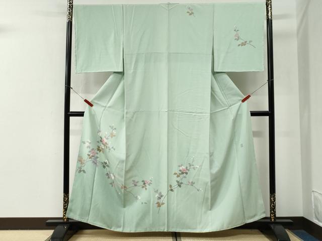 平和屋着物●訪問着　友禅　作家物　枝花文　正絹　逸品　未使用　CABG0673yc
