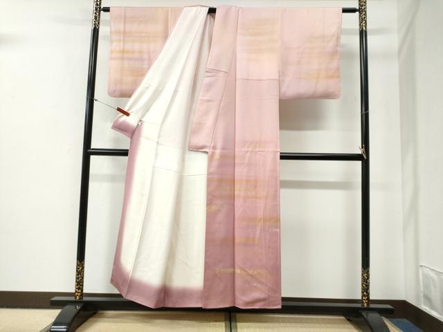 平和屋着物○人間国宝 福田喜三郎 訪問着 霞箔散らし 暈し染め