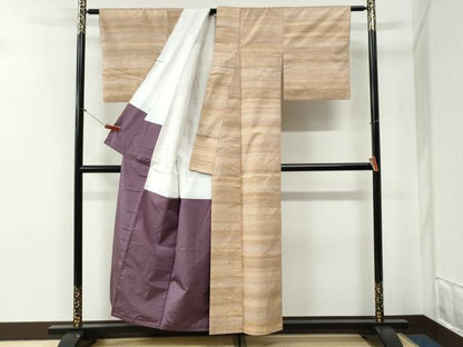 平和屋着物●上質な紬　霞文　正絹　逸品　CABG0678yc