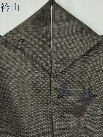 平和屋着物●本場大島紬　9マルキ　枝花文　正絹　逸品　CABG0679yc