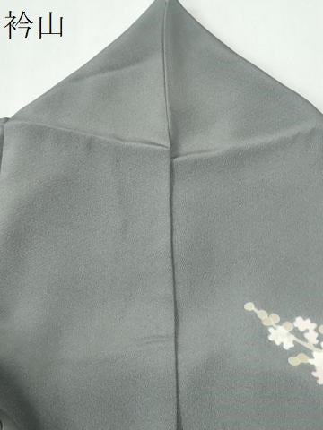 平和屋着物●訪問着　友禅　作家物　樹林風景枝花文　暈し染め　ロング丈　正絹　逸品　CABG0682yc