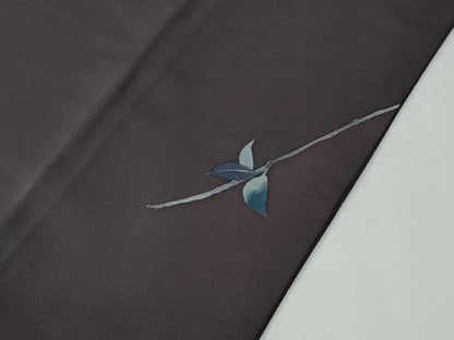 平和屋着物●染色作家　草野一騎　訪問着　枝花文　暈し染め　正絹　逸品　CABG0684yc