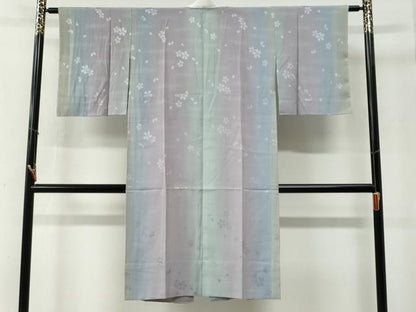 平和屋着物●長襦袢　無双仕立て　舞桜地紋　暈し染め　やまと誂製　正絹　逸品　未使用　CABG0687yc