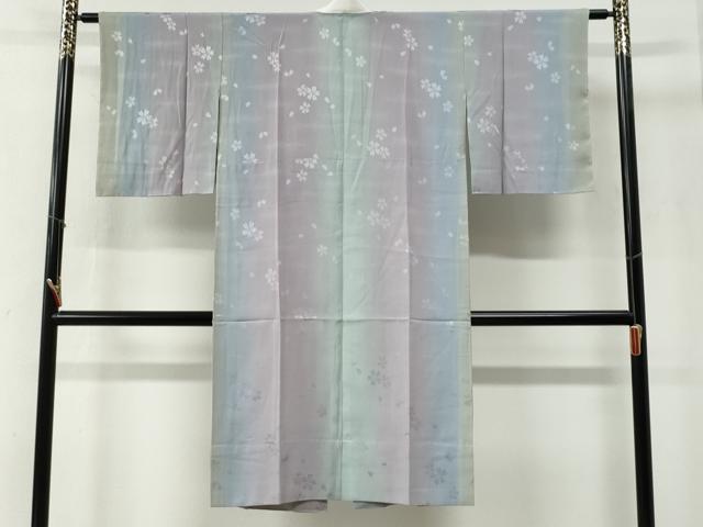 平和屋着物●長襦袢　無双仕立て　舞桜地紋　暈し染め　やまと誂製　正絹　逸品　未使用　CABG0687yc