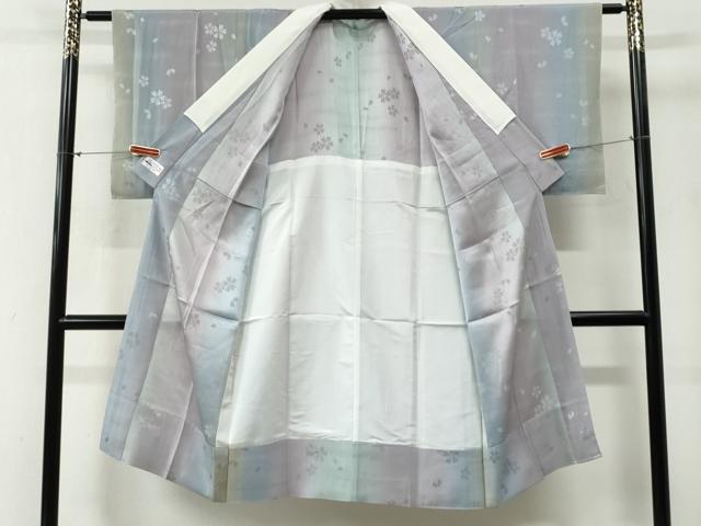 平和屋着物●長襦袢　無双仕立て　舞桜地紋　暈し染め　やまと誂製　正絹　逸品　未使用　CABG0687yc