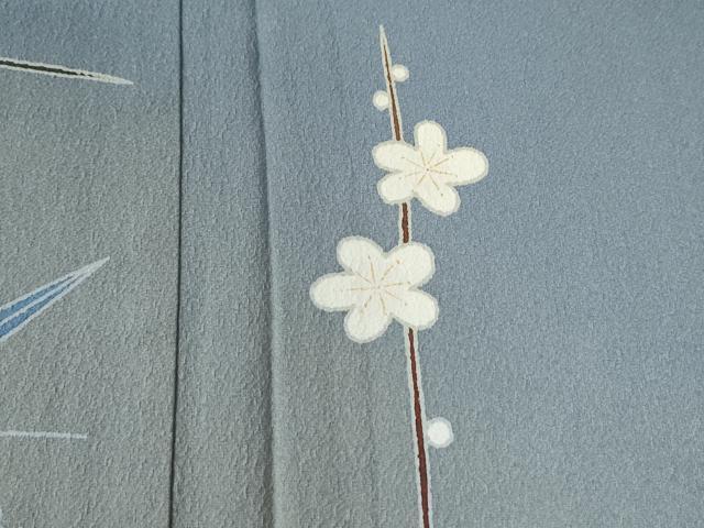 平和屋着物●染色の魔術師　染乃座・大久保玄才　そめのざ玄才　訪問着　蔦の葉枝梅文　暈し染め　正絹　逸品　CABG0689yc