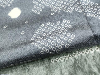 平和屋着物●訪問着　駒刺繍　絞り　舞花文　金彩　正絹　逸品　CABG0693yc