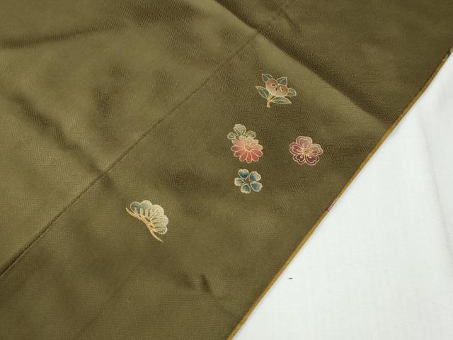 平和屋着物●訪問着　エ霞扇面枝花文　暈し染め　金彩　正絹　逸品　CABG0694yc