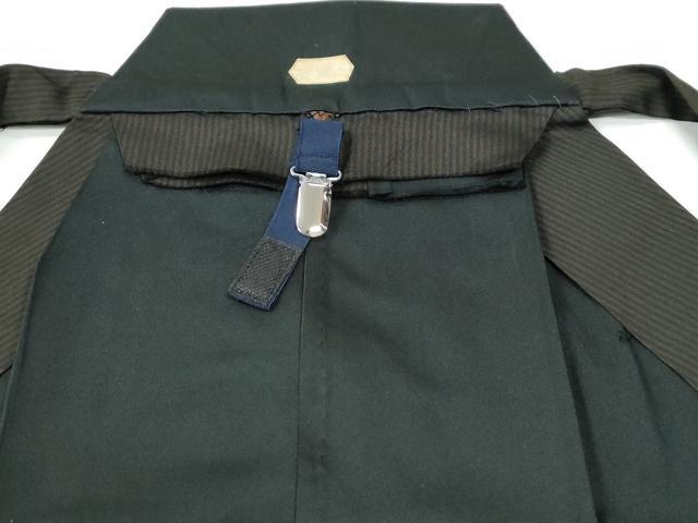平和屋着物●男性　馬乗り袴　縞　正絹　逸品　CABG0697yc