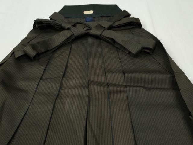 平和屋着物●男性　馬乗り袴　縞　正絹　逸品　CABG0697yc