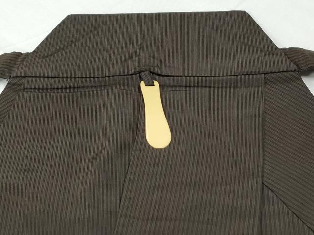 平和屋着物○男性 馬乗り袴 吉祥文 黒地 正絹 逸品 CABG0698yc