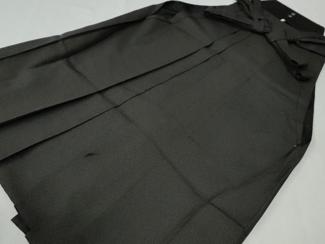 平和屋着物●男性　馬乗り袴　吉祥文　黒地　正絹　逸品　CABG0699yc