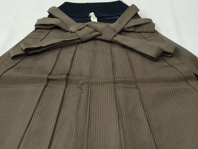 平和屋着物●男性　馬乗り袴　間道　正絹　逸品　CABG0701yc