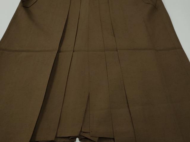 平和屋着物●男性　馬乗り袴　紬地　色無地　憲法色　正絹　逸品　CABG0702yc