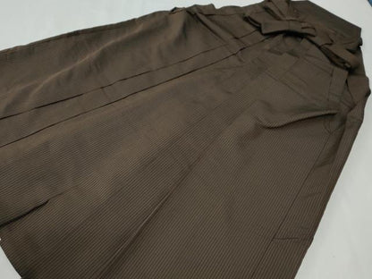 平和屋着物●男性　馬乗り袴　縞　正絹　逸品　CABG0704yc