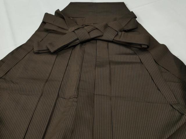 平和屋着物●男性　馬乗り袴　縞　正絹　逸品　CABG0704yc