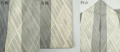 平和屋着物●本塩沢　縞　正絹　逸品　CABG0711yc