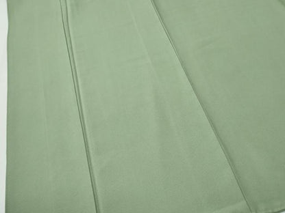 平和屋着物●上質な色無地　山葵色　正絹　逸品　CABG0712yc