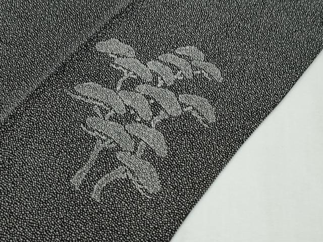 平和屋着物●訪問着　江戸小紋　鮫小紋柄　風景松文　黒地　正絹　逸品　CABG0720yc