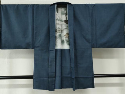 平和屋着物●男性　本場大島紬　アンサンブル　100亀甲　総詰め　キングサイズ　正絹　逸品　CABG0722yc