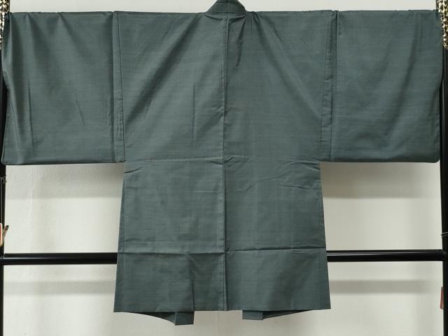平和屋着物●男性　本場大島紬　アンサンブル　格子　キングサイズ　正絹　逸品　CABG0723yc