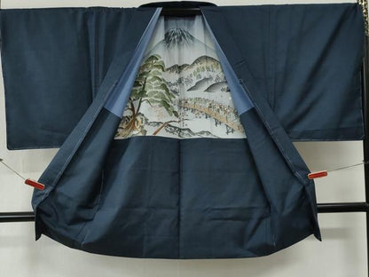 平和屋着物●男性　本場大島紬　アンサンブル　100亀甲　総詰め　キングサイズ　正絹　逸品　未使用　CABG0724yc