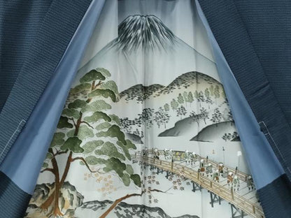 平和屋着物●男性　本場大島紬　アンサンブル　100亀甲　総詰め　キングサイズ　正絹　逸品　未使用　CABG0724yc