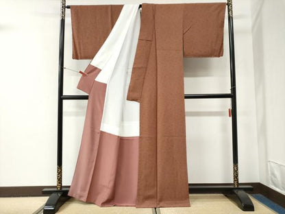 平和屋着物●江戸小紋　飛鳥唐草文　正絹　逸品　未使用　CABG0745yc