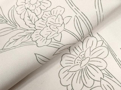 平和屋着物●訪問着　刺繍　草花文　正絹　逸品　CABG0748yc