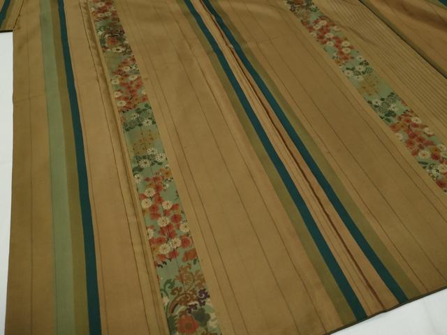 平和屋着物●訪問着　本場染大島紬　吉祥花間道　正絹　逸品　CABG0749yc