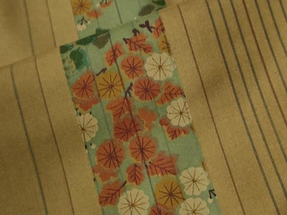 平和屋着物●訪問着　本場染大島紬　吉祥花間道　正絹　逸品　CABG0749yc