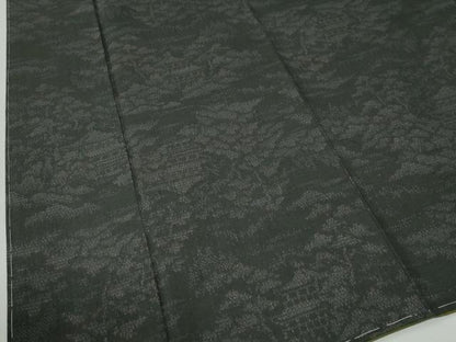 平和屋着物●結城紬　100亀甲　飛び亀甲柄　樹林風景文　正絹　逸品　未使用　CABG0751yc