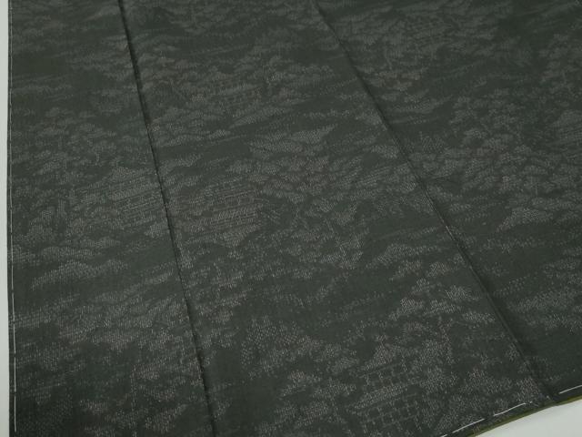 平和屋着物●結城紬　100亀甲　飛び亀甲柄　樹林風景文　正絹　逸品　未使用　CABG0751yc