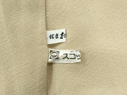 平和屋着物●京加賀友禅　百貫達雄　訪問着　草花文　暈し染め　正絹　逸品　CABG0754yc