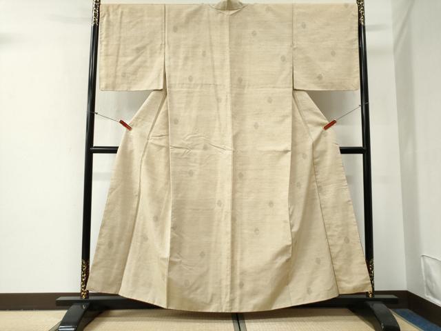 平和屋着物●結城紬　80亀甲　飛び亀甲柄　吉祥文　正絹　逸品　CABG0756yc