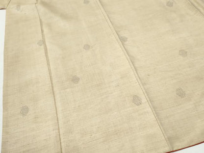 平和屋着物●結城紬　80亀甲　飛び亀甲柄　吉祥文　正絹　逸品　CABG0756yc