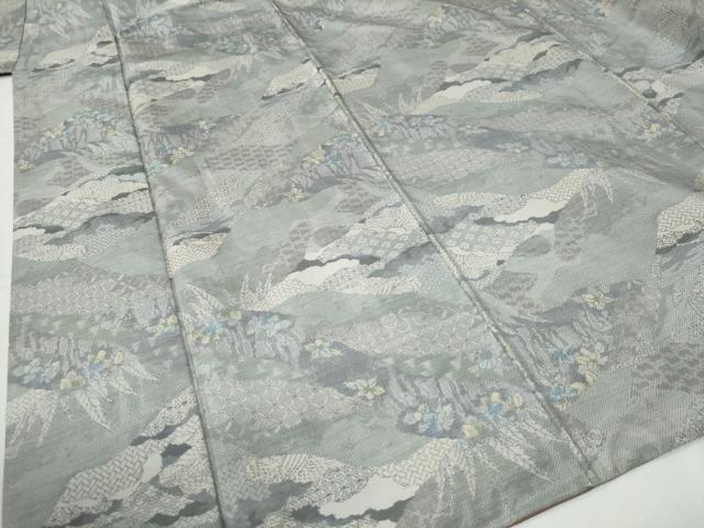 平和屋着物●本場大島紬　白大島　7マルキ　総絣　吉祥草花文　正絹　逸品　CABG0758yc