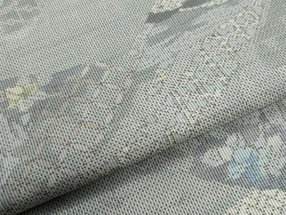 平和屋着物●本場大島紬　白大島　7マルキ　総絣　吉祥草花文　正絹　逸品　CABG0758yc