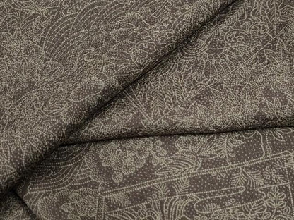 平和屋着物●江戸小紋　色紙花唐草文　正絹　逸品　CABG0760yc