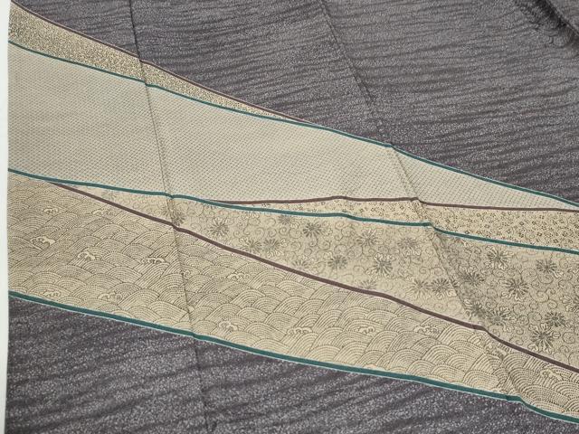 平和屋着物●訪問着　立波花唐草文　正絹　逸品　CABG0761yc